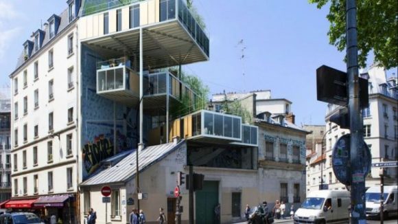 "Primeiras 3Box são construídas em Paris e se mostram como alternativa para ampliar o número de habitações. Foto: Stéphane Malka Architecture / Divulgação